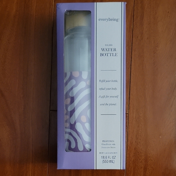 Purple Glass Water Bottle - Picture 1 of 3